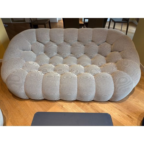 3 Seater Beige Bubble Sofa Main