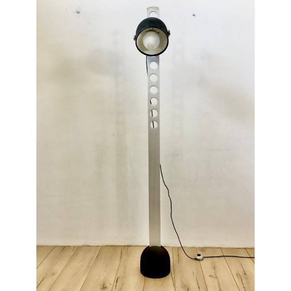 Vintage 70s perforated aluminum floor lamp image