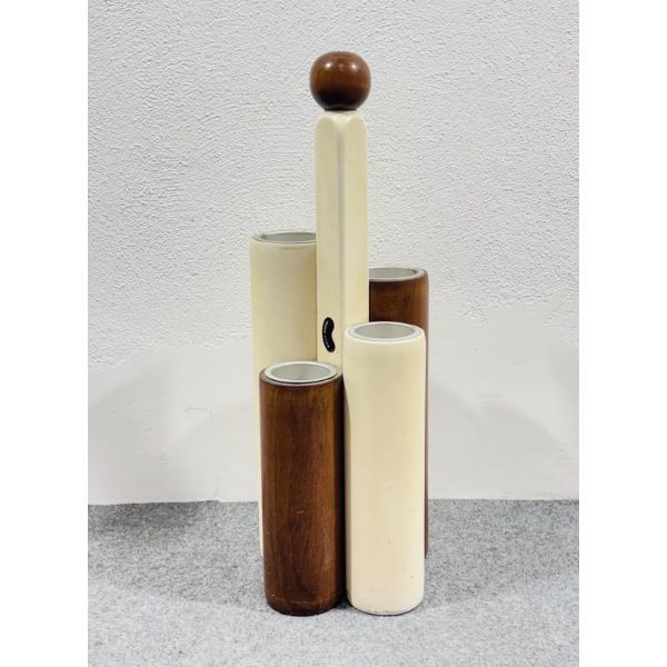 Two-tone wooden umbrella stand (70s), image