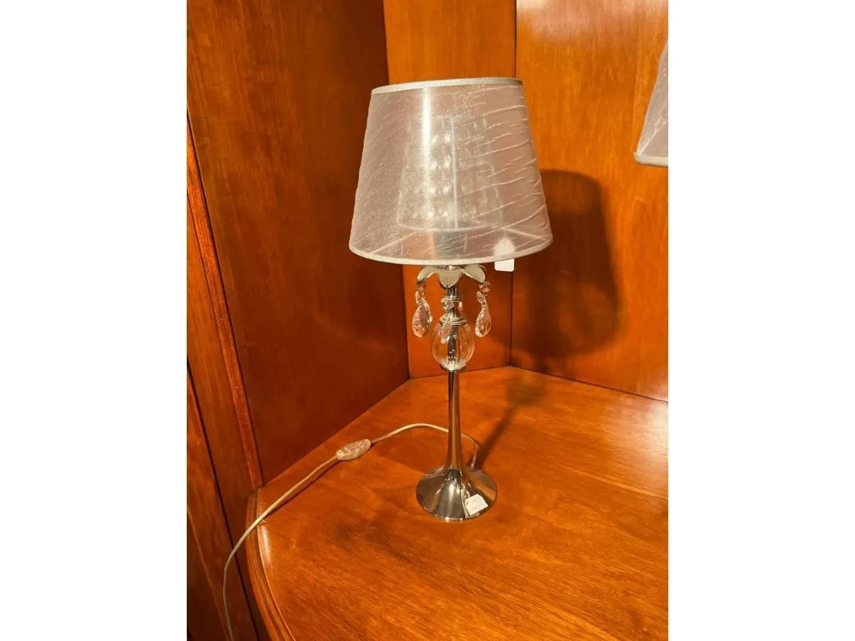 Set 2 lampade da tavolo con pendenti in cristallo, Il Paralume Marina 2