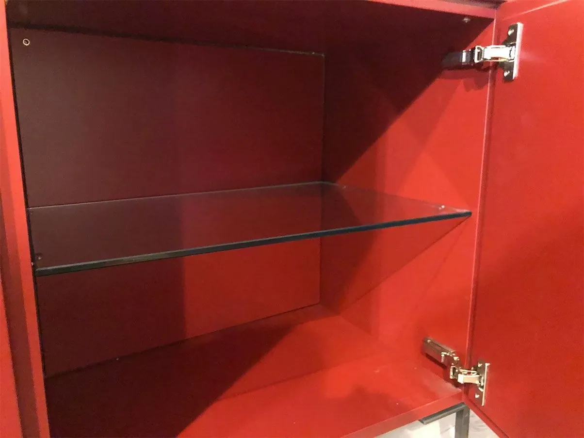 Madia Inclinart con 4 ante legno laccato (rosso), Presotto 3