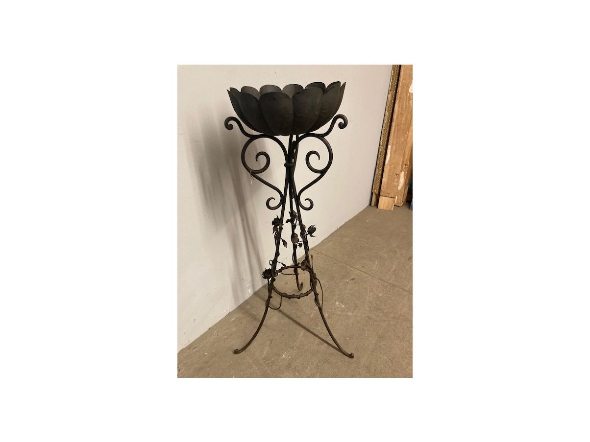 Vintage wrought iron flower stand (1930s), image
