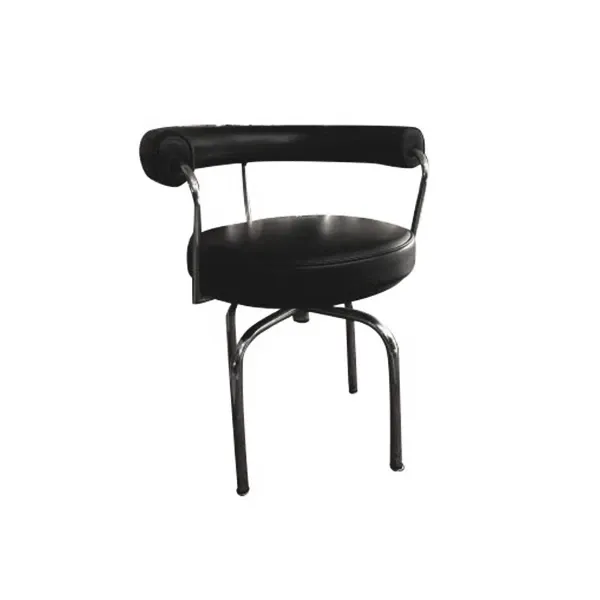 Lc7 Le Corbusier swivel armchair in leather, Cassina image