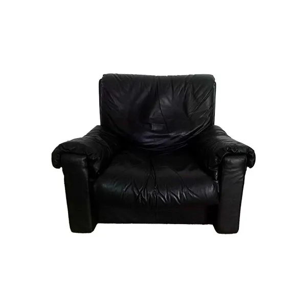 Leather armchair with cushions (1980s), Busnelli 3