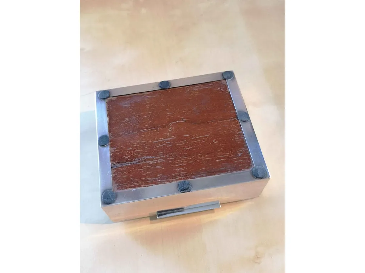 Elegant silver box finished in wood (&#39;800) 6