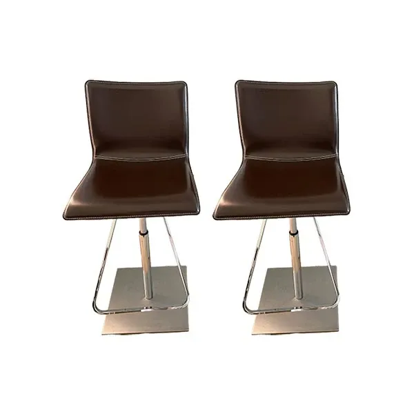 Set of 2 adjustable Toto swivel stools, Cattelan Italia image