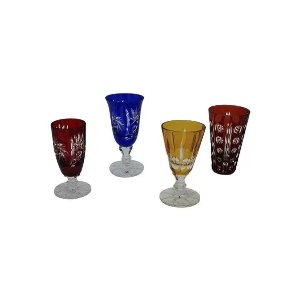4er Set Kristallgläser Vintage 70er Jahre 