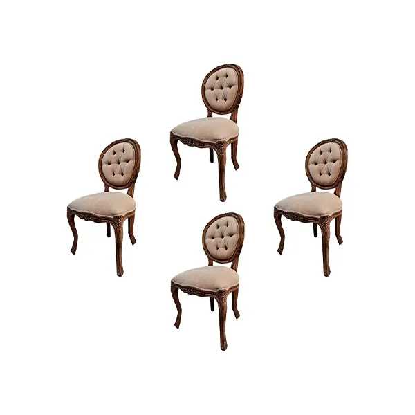 4er-Set Eichenholz Stühle 