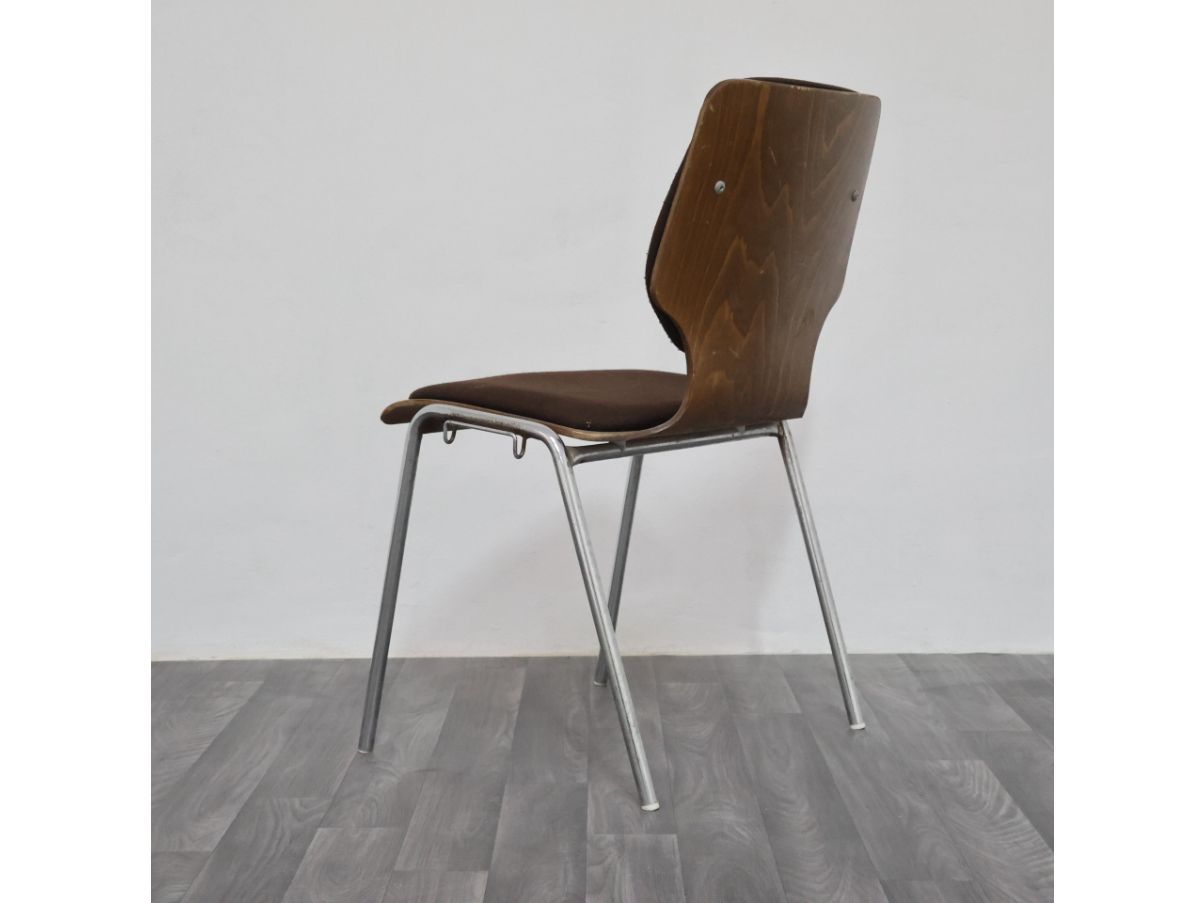 Set of 12 Vintage 1970s Bentwood Office Chairs Defects