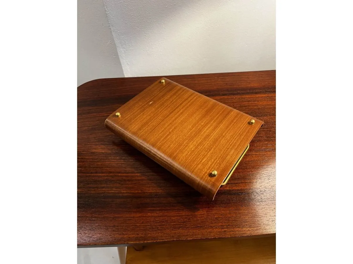 Vassoio vintage in legno di teak (anni '60) 3