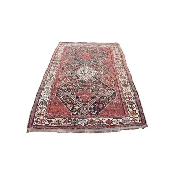 Image of Tappeto Shiraz vintage in lana e cotone multicolor (anni '50),