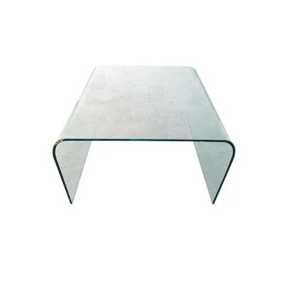 Ponte coffee table in transparent curved glass, Fiam image