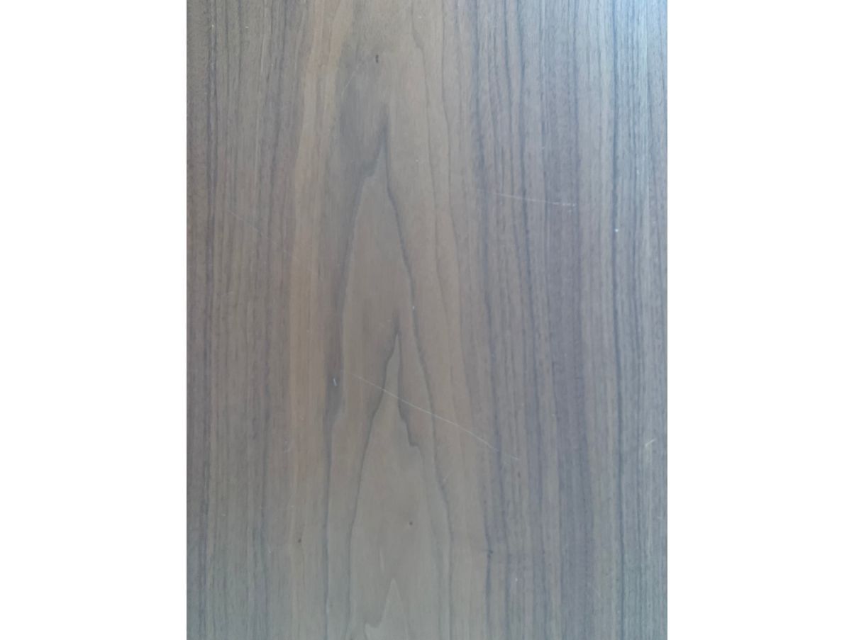 Rectangular table in aluminum and canaletto walnut by Matthias Demacker, Sovet Defects