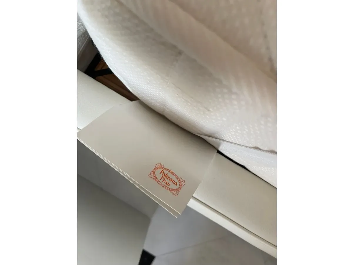 Weißes Leder Doppelbett 8