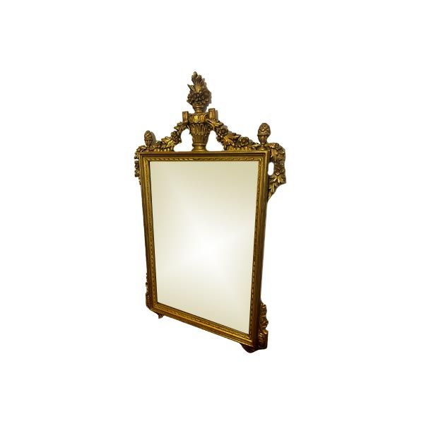 Mirror in gilded wood with decorations, Silvano Grifoni image