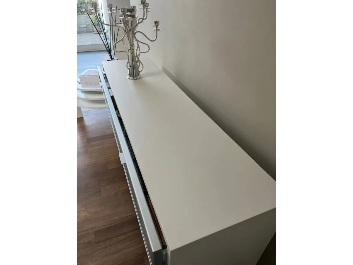 Mobiler weißer Alu-Schrank von Bruno Fattorini 3