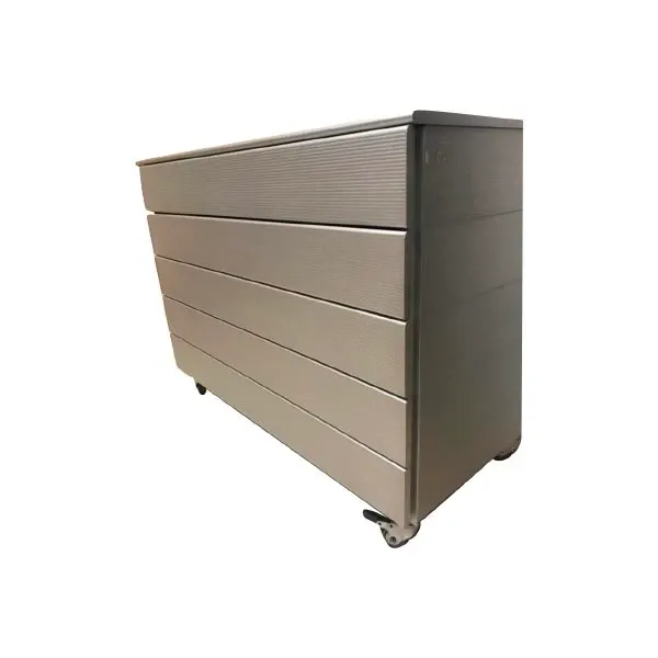 Velasca chest of drawers in corrugated aluminum, Ycami image