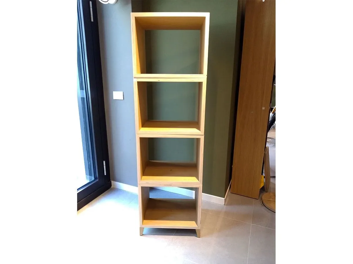 Composizione Cubi Bluebell 4 legno rovere 4
