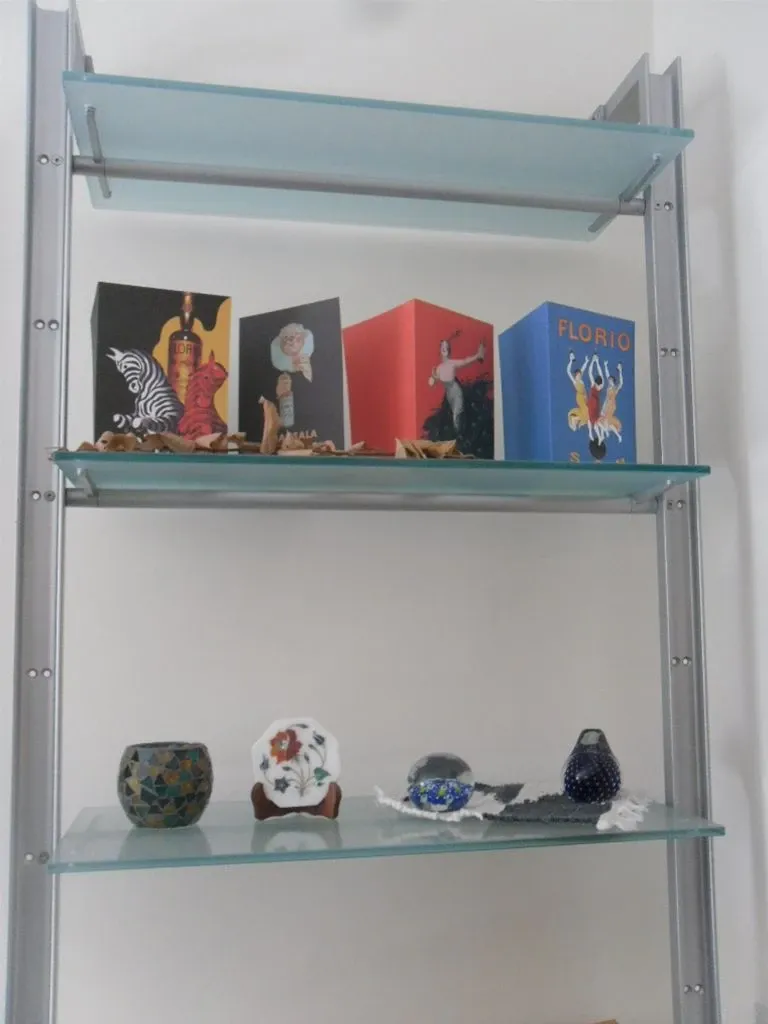 Libreria Armida in cristallo satinato (bianco) 7