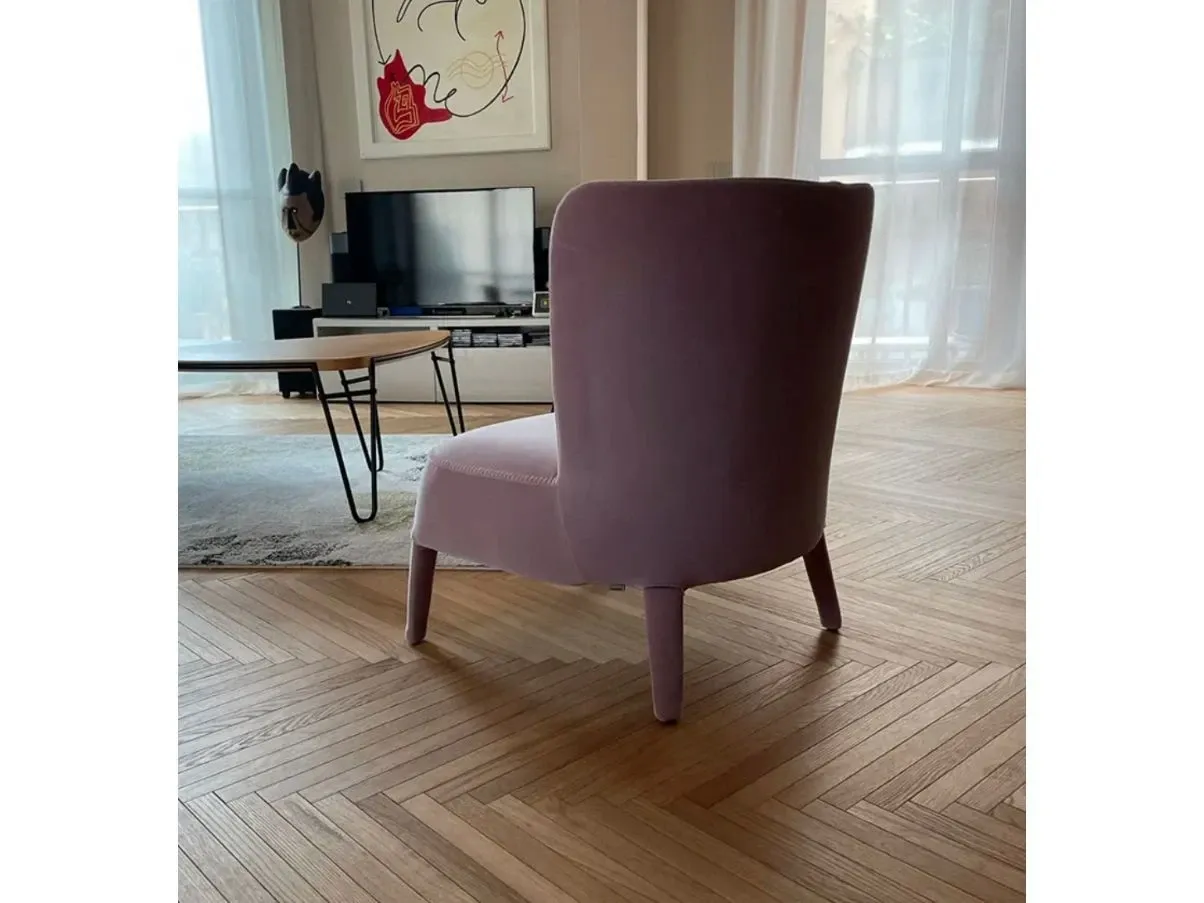 Poltroncina Febo Apta in tessuto rosa, Maxalto 2