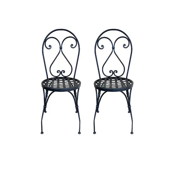 Set of 2 Aurora chairs for outdoors in galvanized iron, Unopiù image