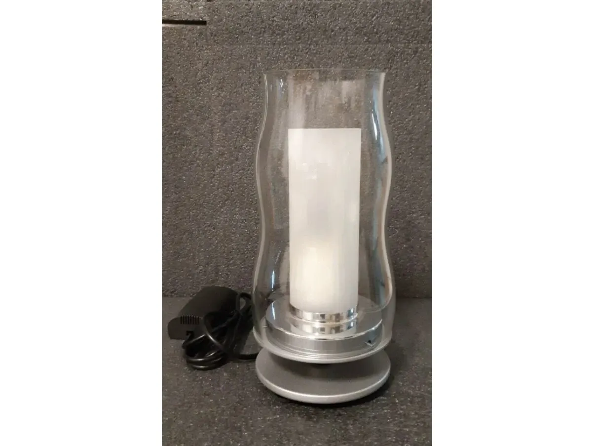 Lampada da tavolo vintage in vetro satinato (anni '90),  1