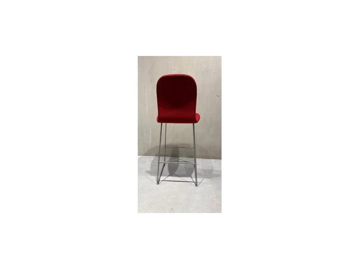 Set 4 sgabelli Tate Soft in lana cotta rossa 2