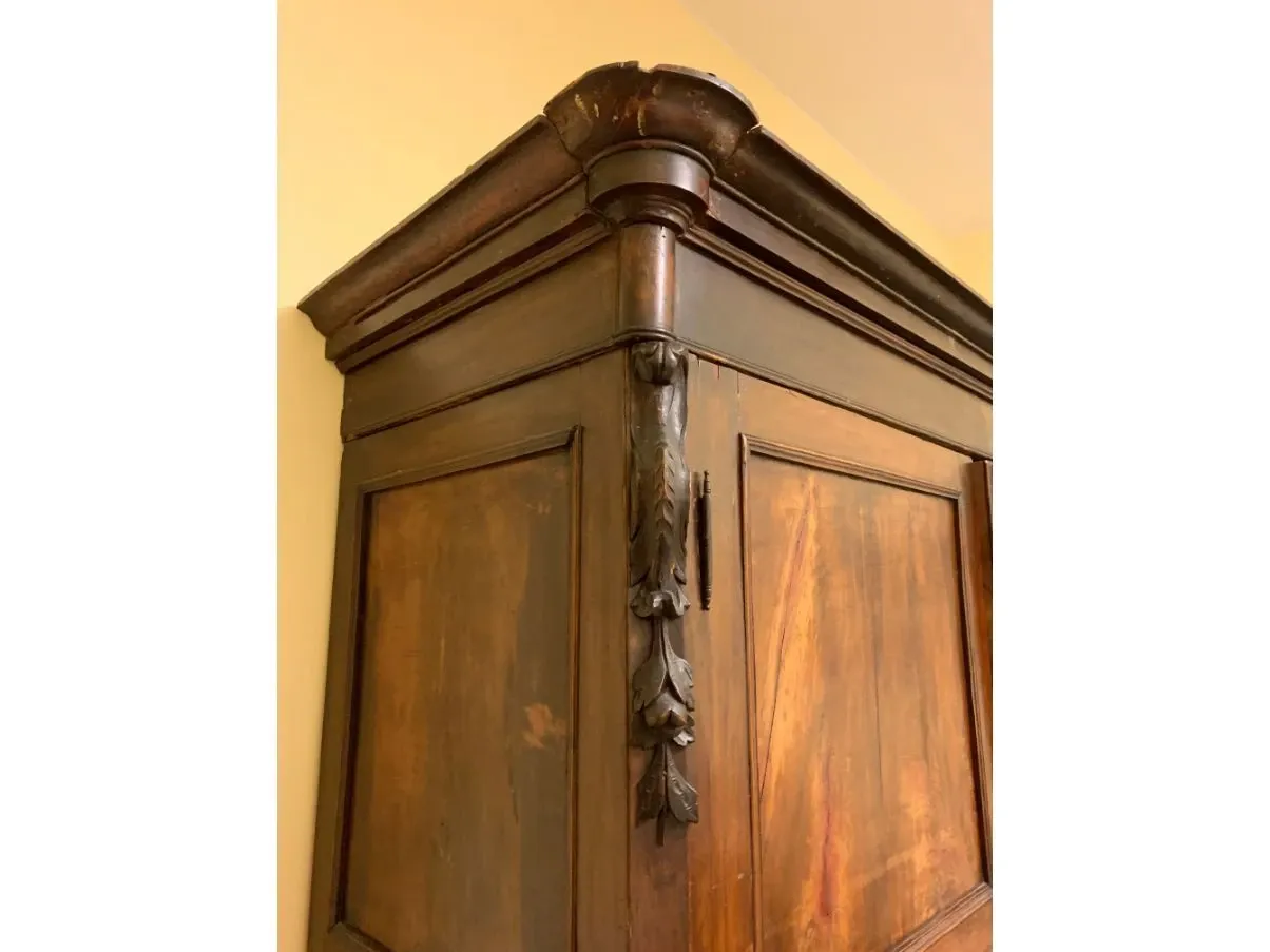 Vintage wooden wardrobe (1900s), 3