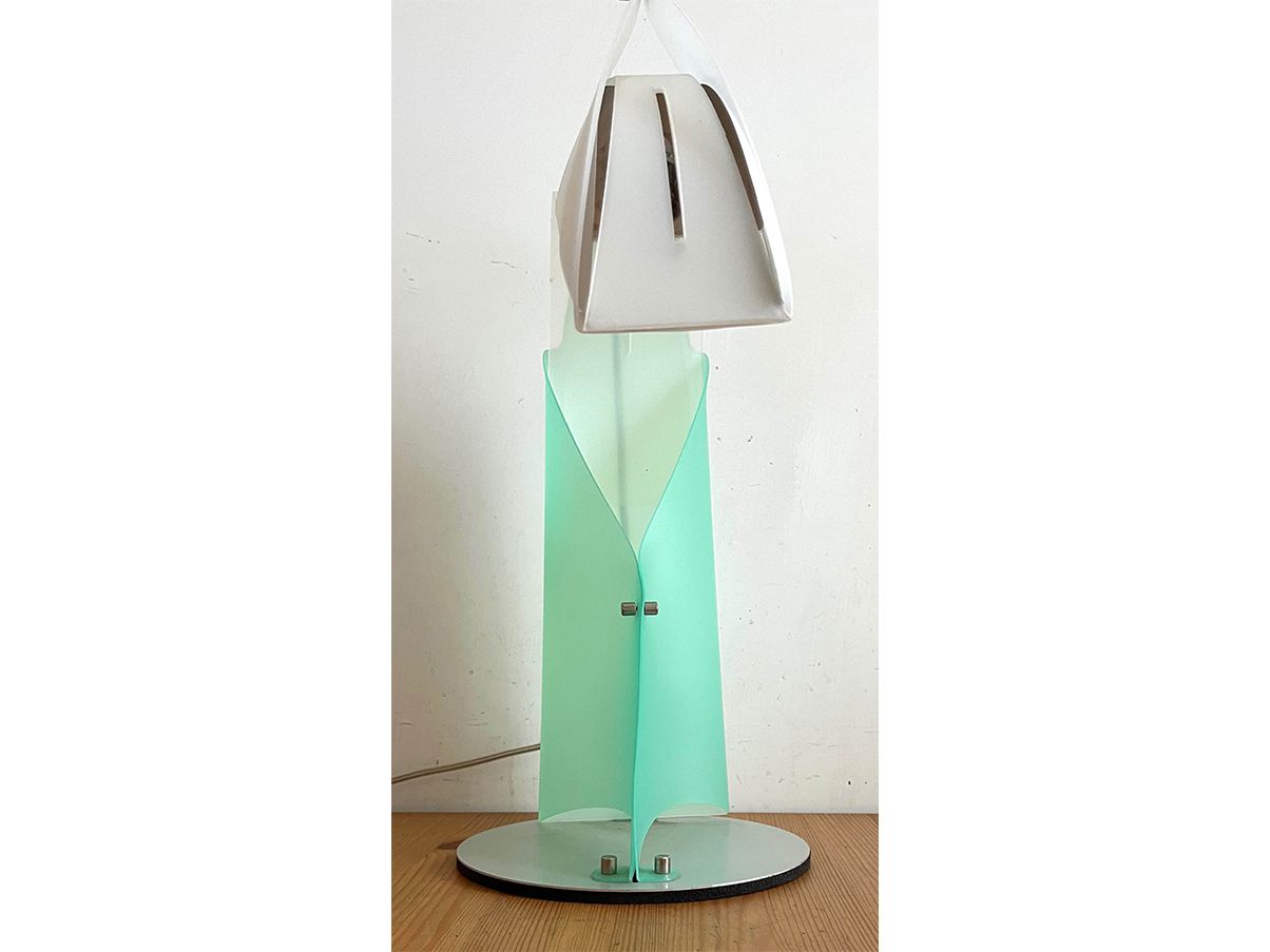 Lampada da comodino Mid-Century verde acqua