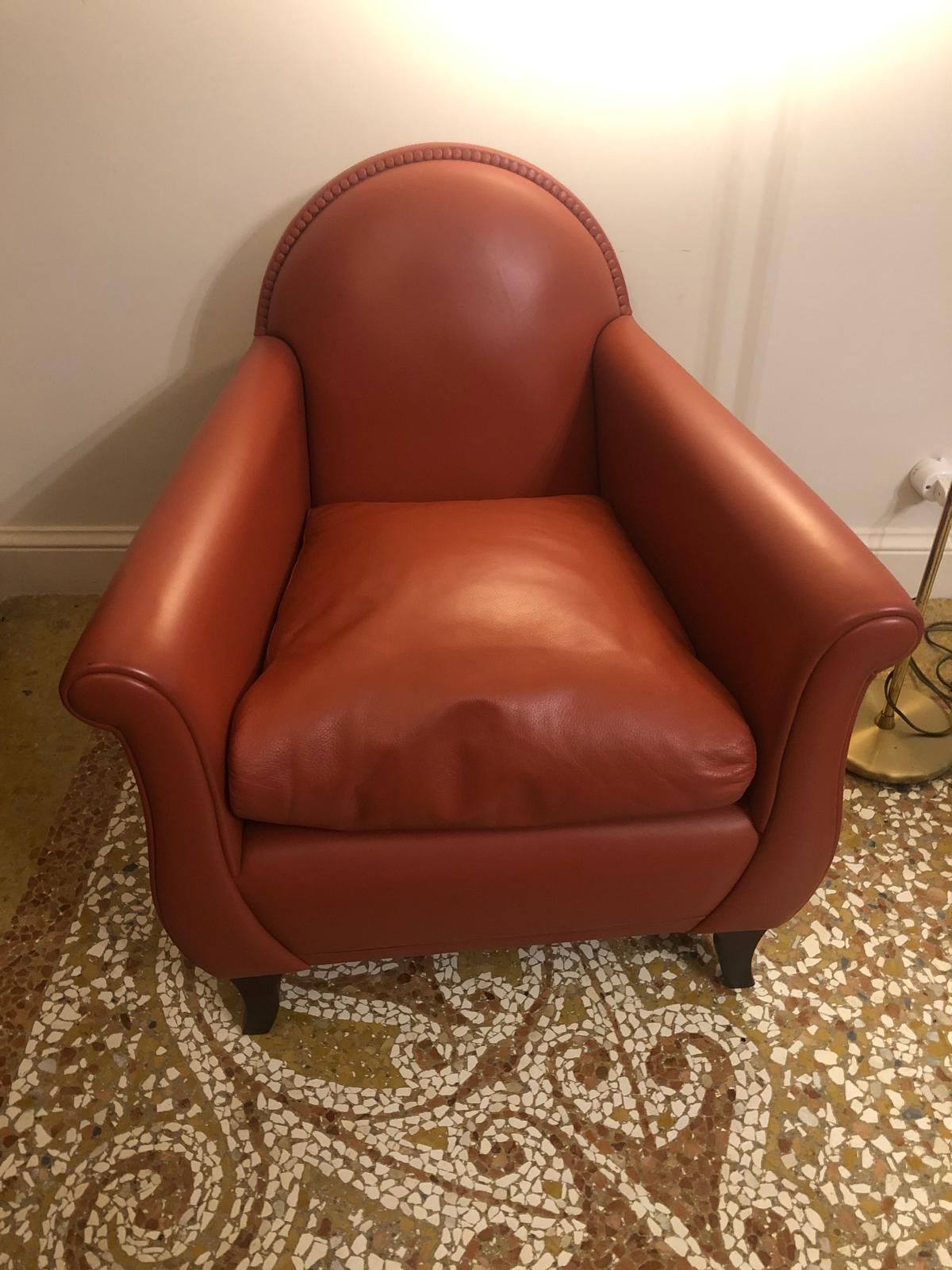 Lyra leather armchair (red), Poltrona Frau Front