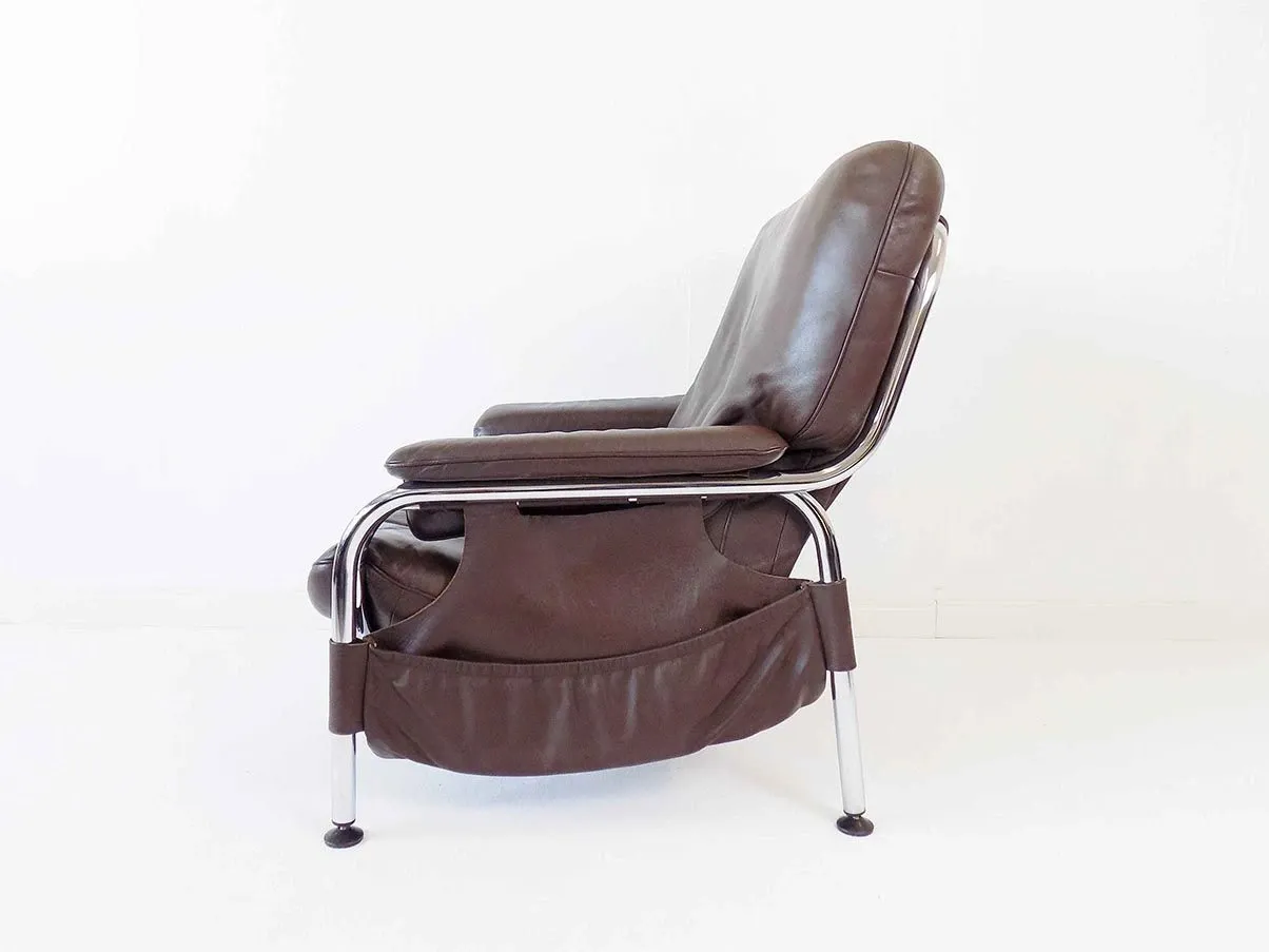 Poltrona Kangaroo di Hans Eichenberger in pelle 7