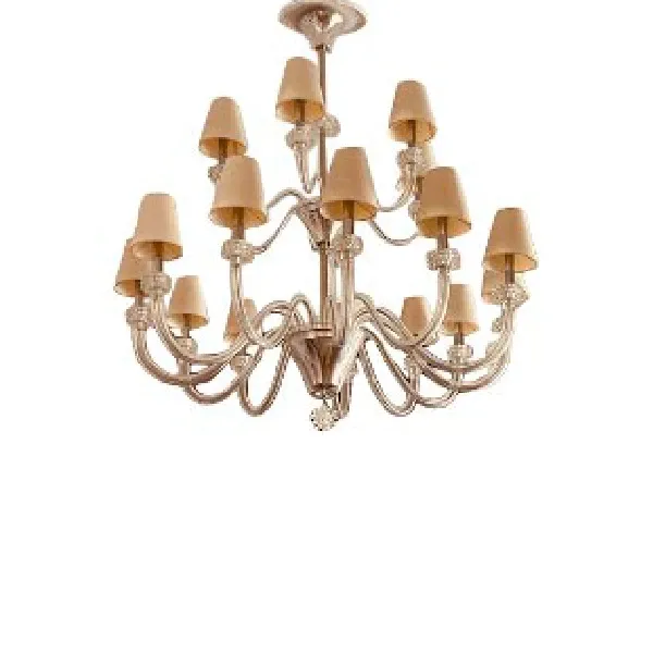 Set of 2 chandeliers 18 lights Amsterdam 55/62, Barovier &amp; Toso image