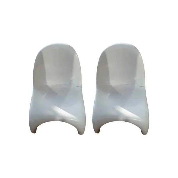 Set 2 Panton chairs in plastic (white), Herman Miller image