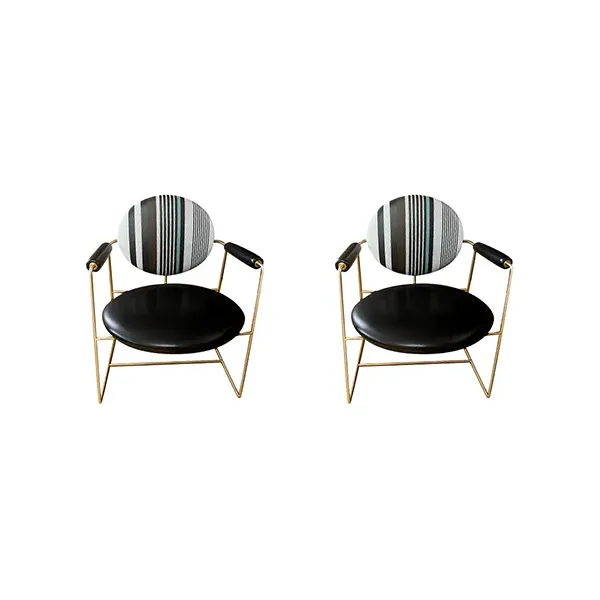 Set of 2 Gemma chairs special edition in leather, Baxter image