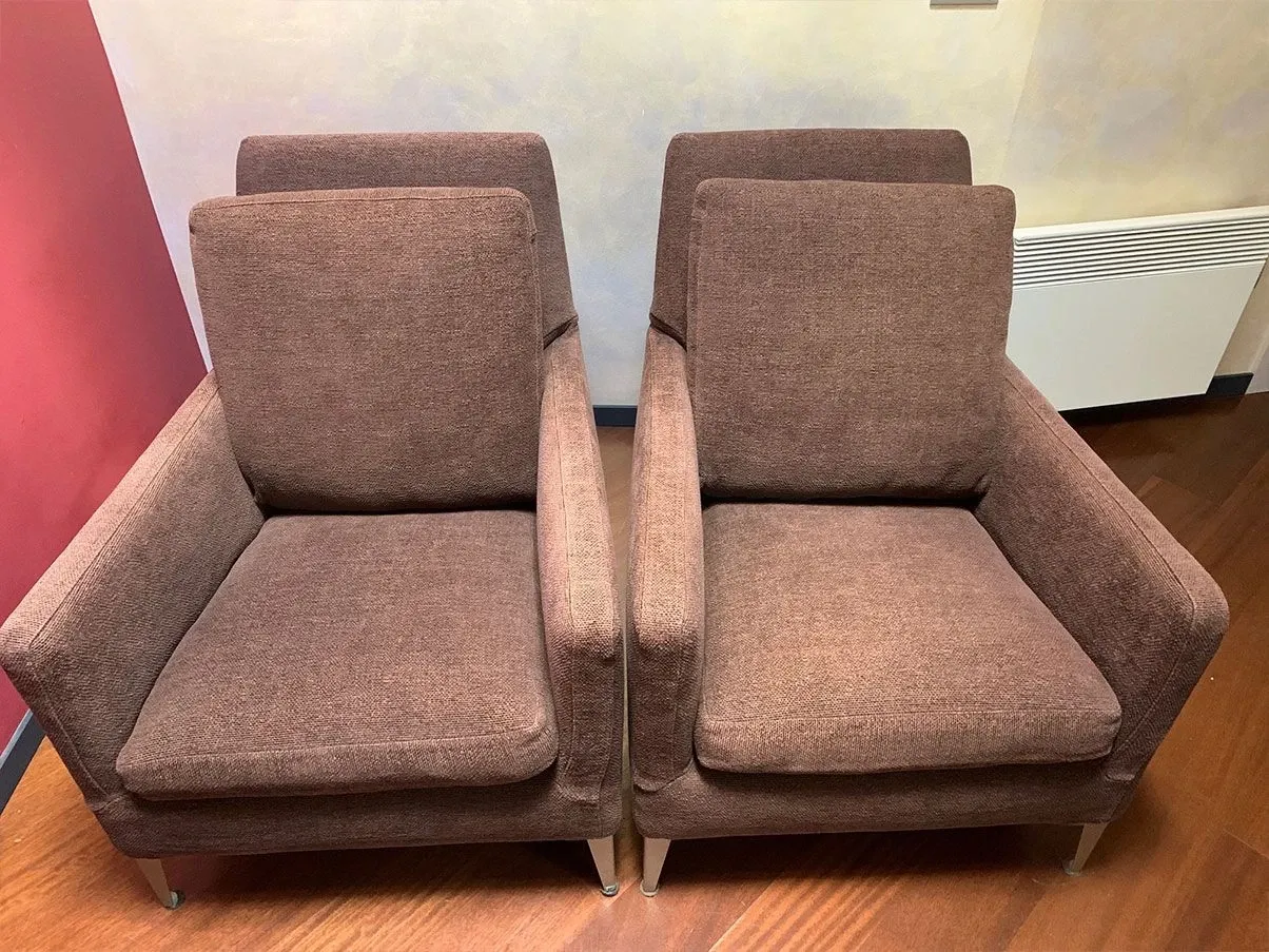 Set 2 poltrone Dandy in tessuto (marrone), B&B Italia 2