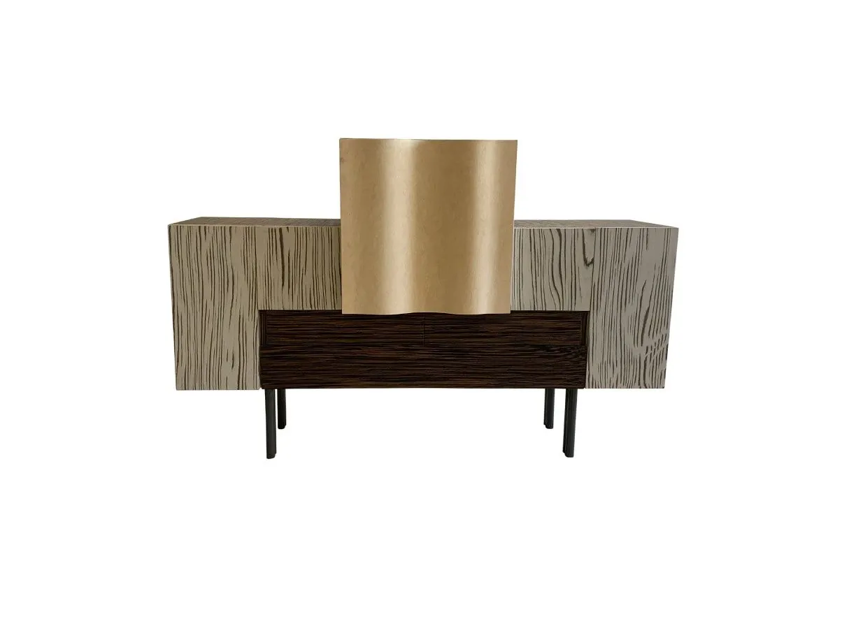 Madia FS014 stile Art Déco in legno zebrato, Carpanese Home 