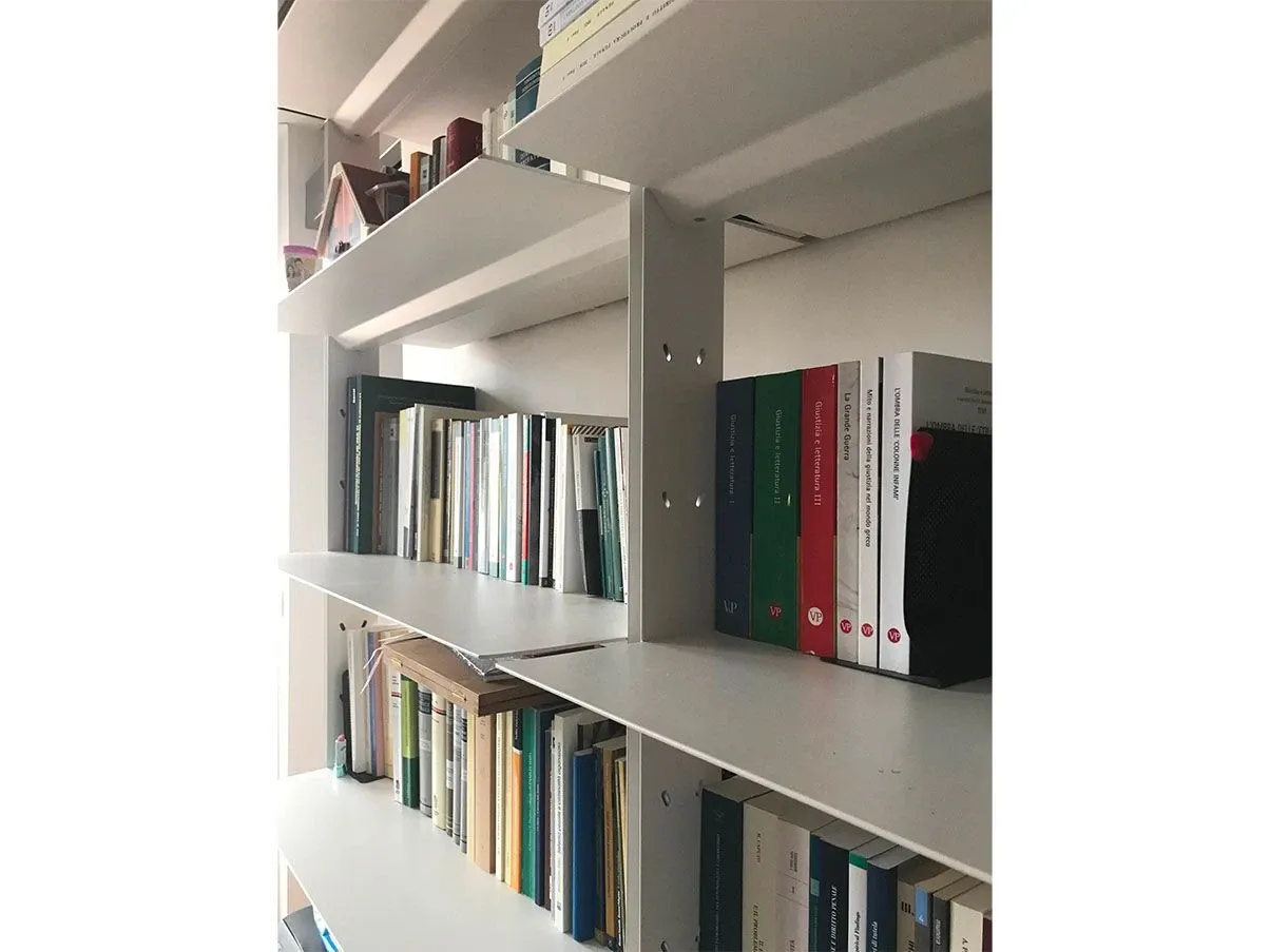 Aline bookcase with 3 modules in metal (white) 3