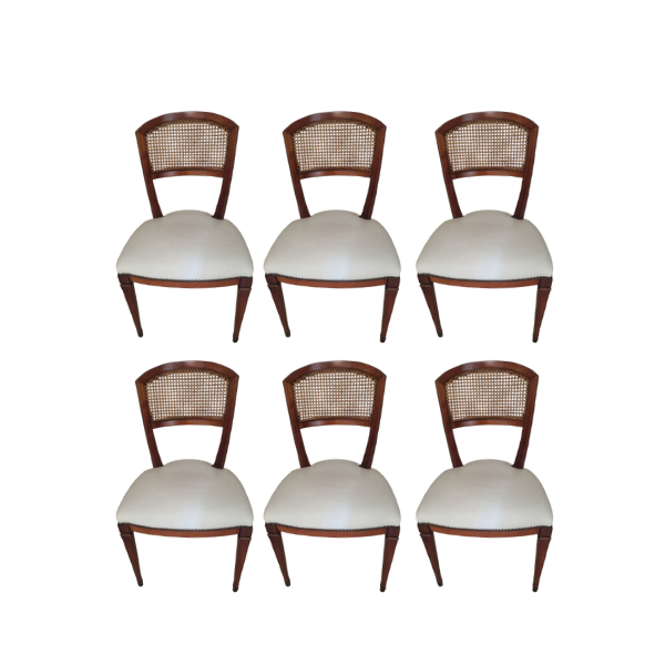 Set of 6 vintage chairs in solid cherry, Annibale Colombo image