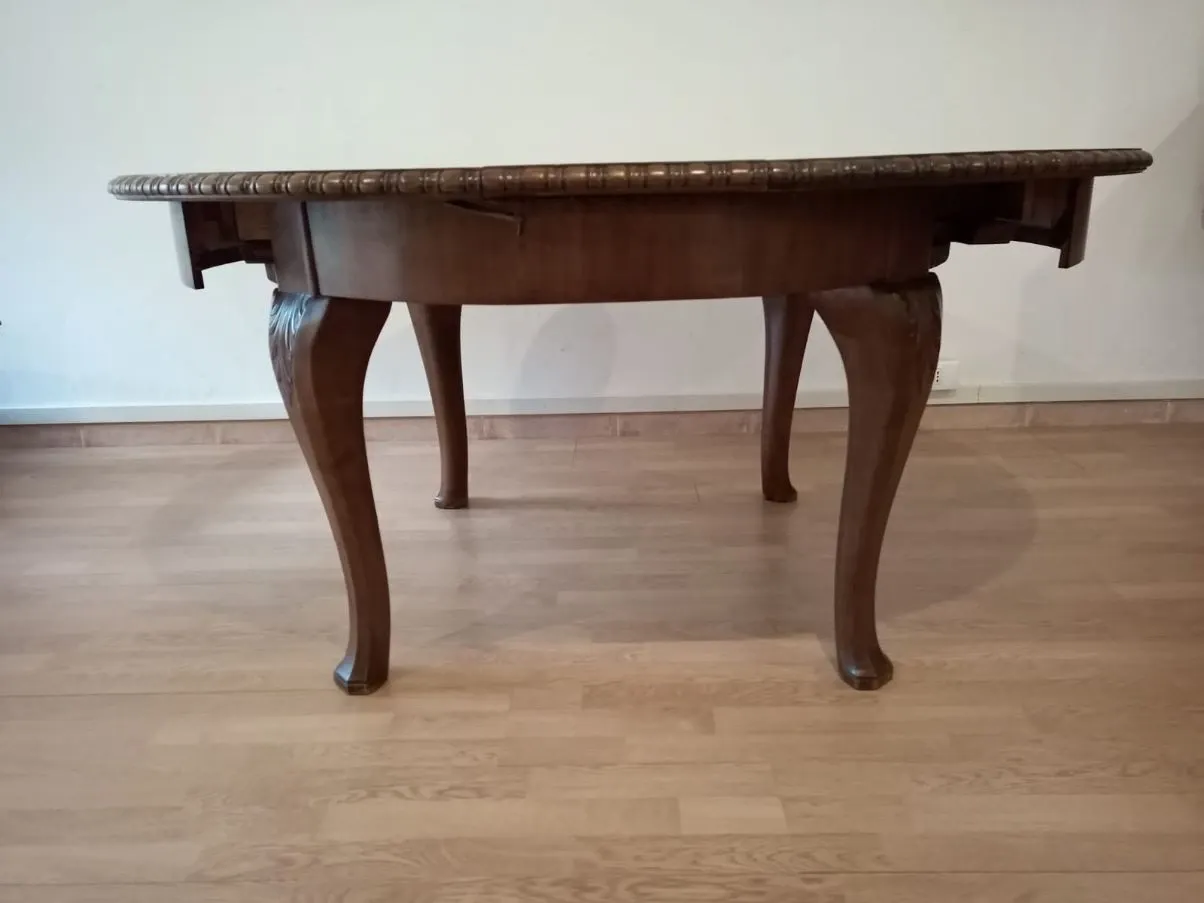 Vintage extendable table in oak wood, 3