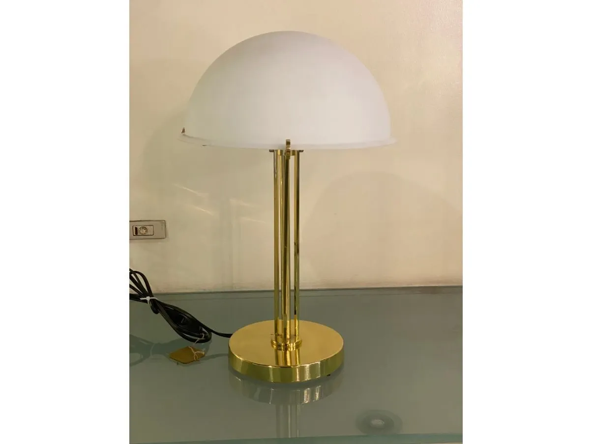 Polished brass table lamp, Lumi Milano image