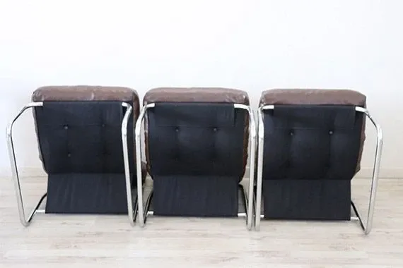 Set 3 1980s armchairs 