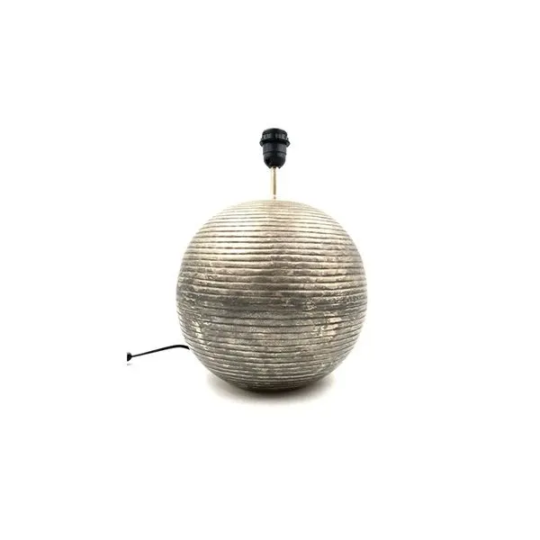 Vintage spherical aluminum table lamp base (1970s), image