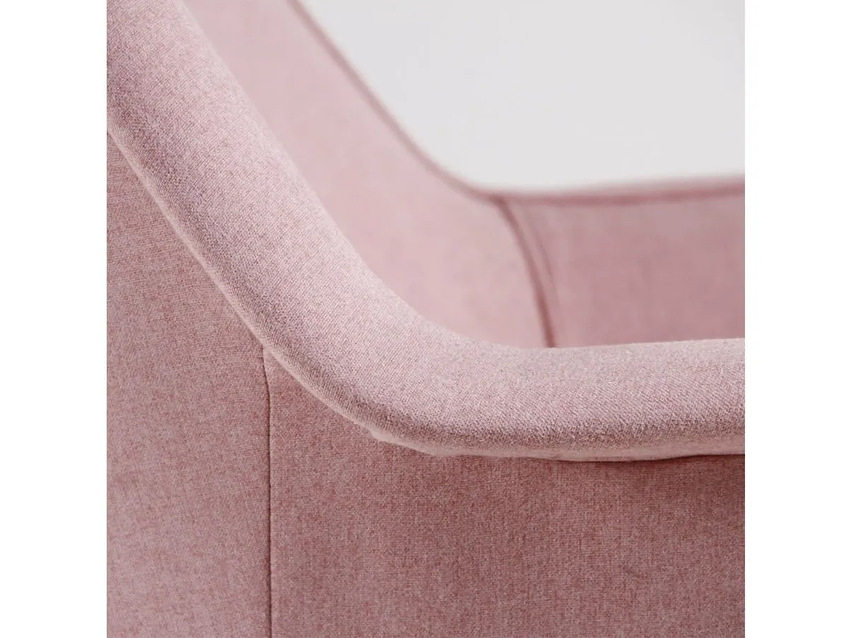Poltrona vintage in tessuto rosa (anni '50),  7