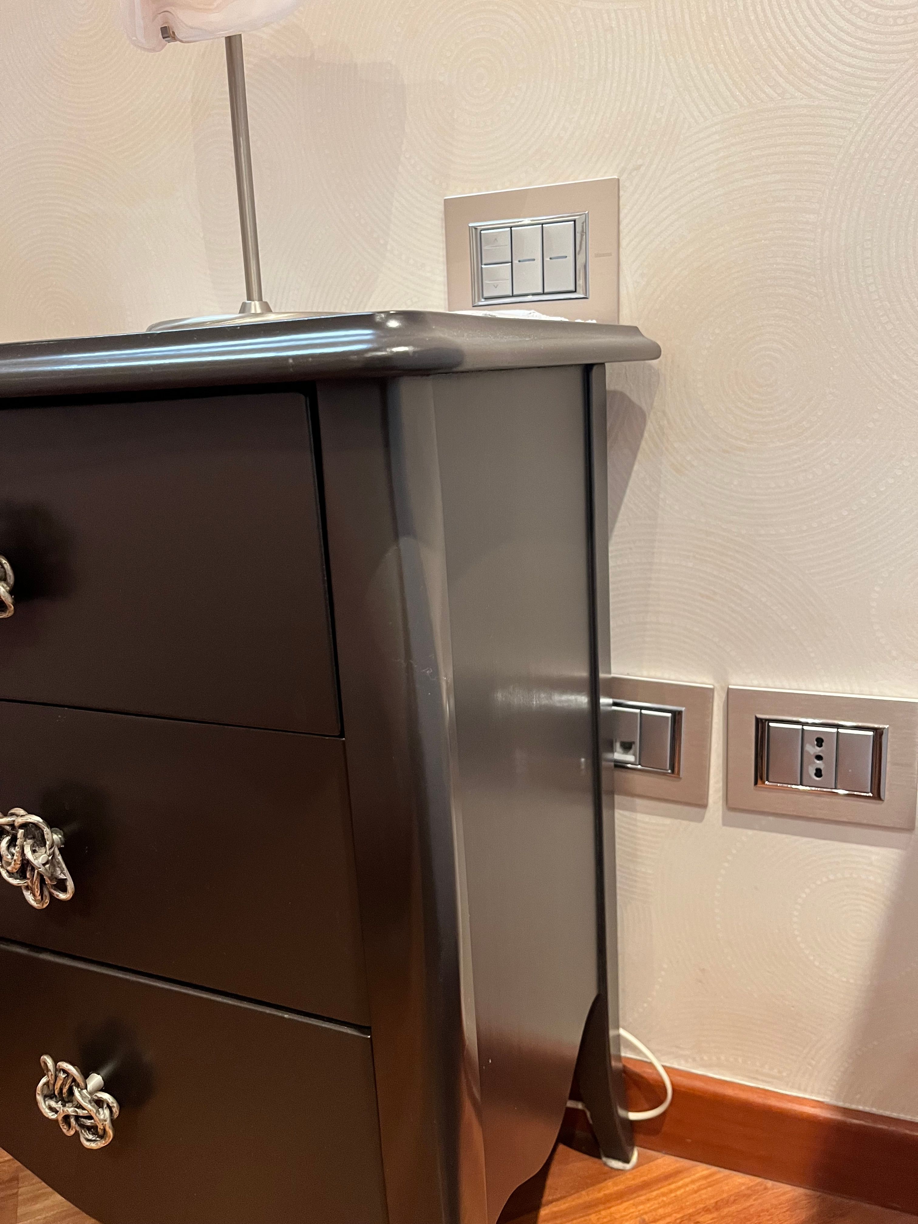 Pair of Fes wooden bedside tables (brown), Marioni  Side