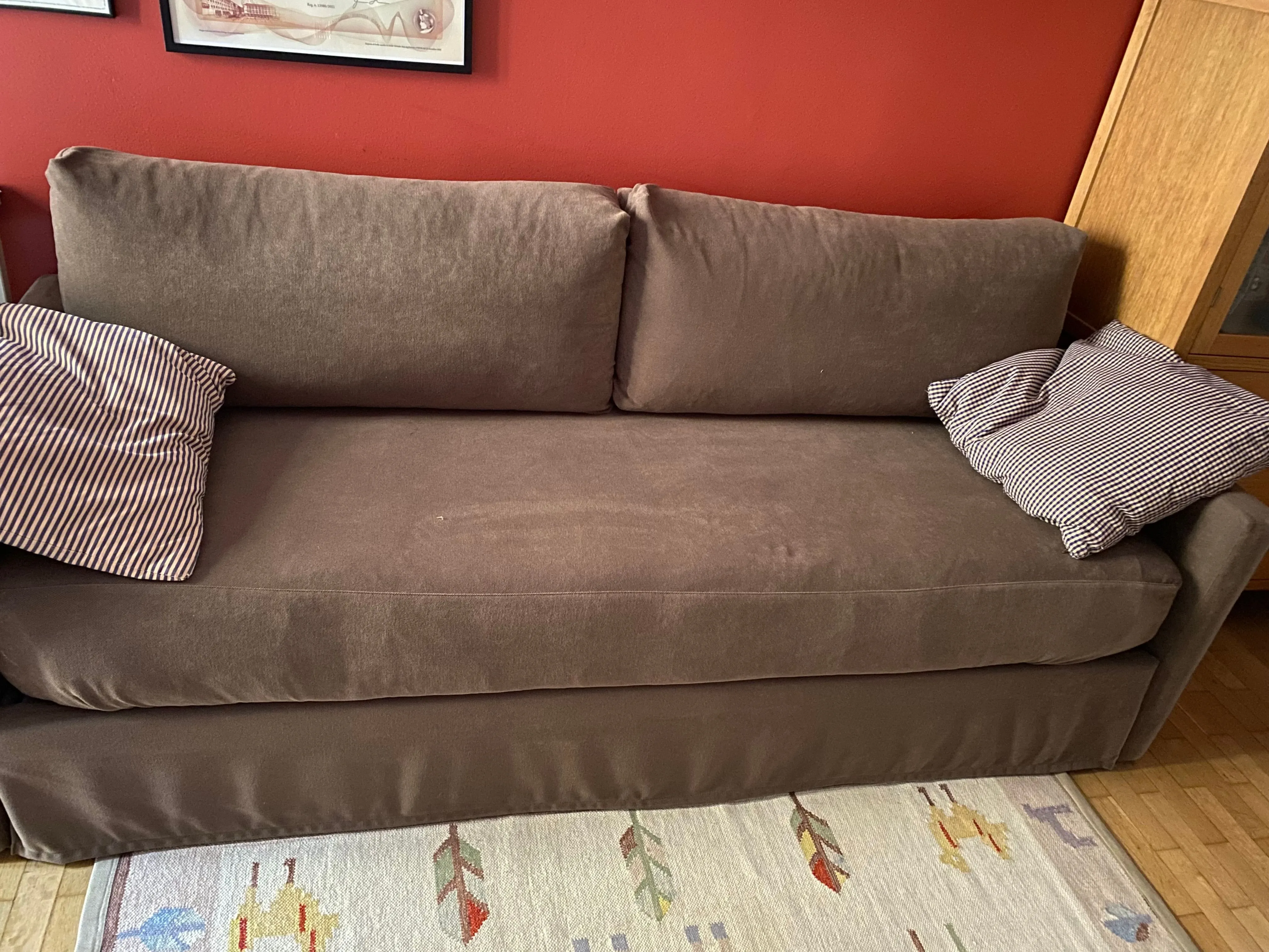 Sofa bed with cushions, Rima Lampolet image