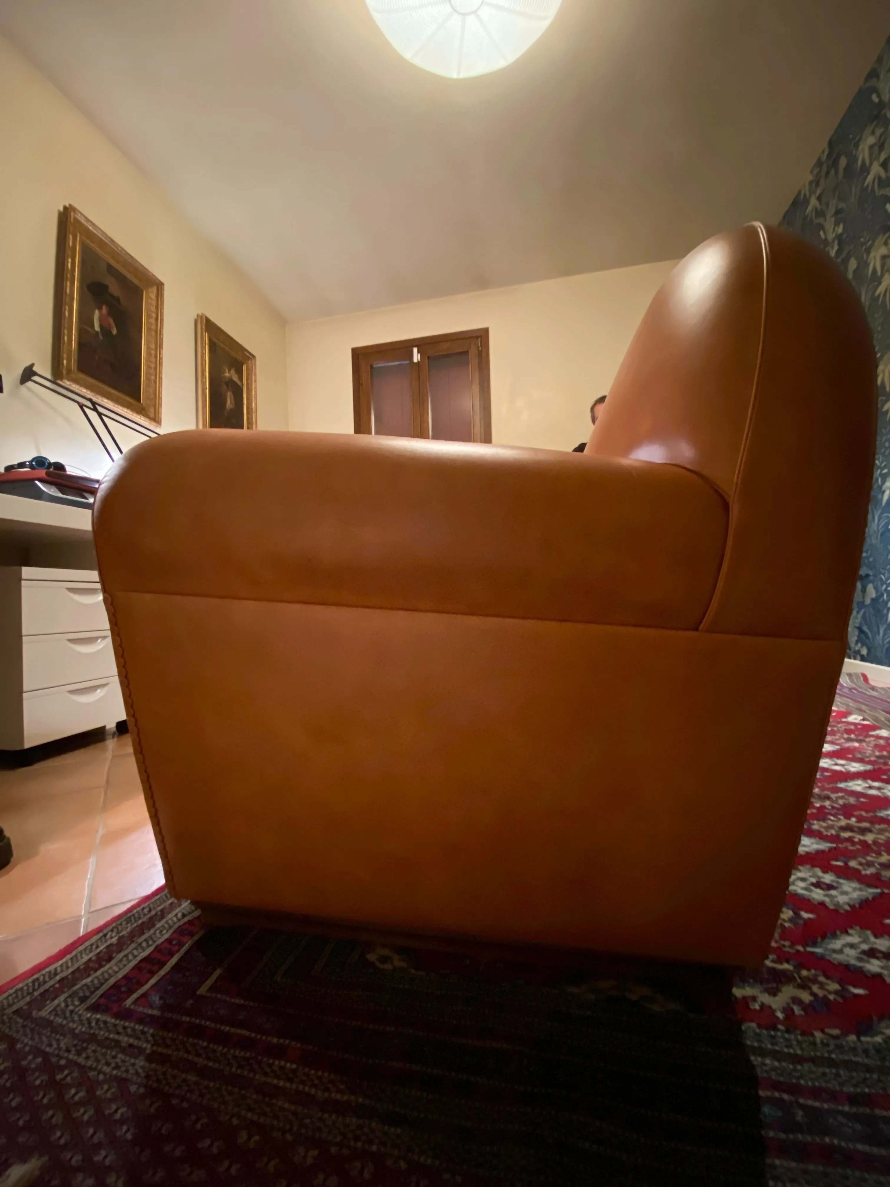 Vanity Fair 3-seater sofa in leather, Poltrona Frau 4