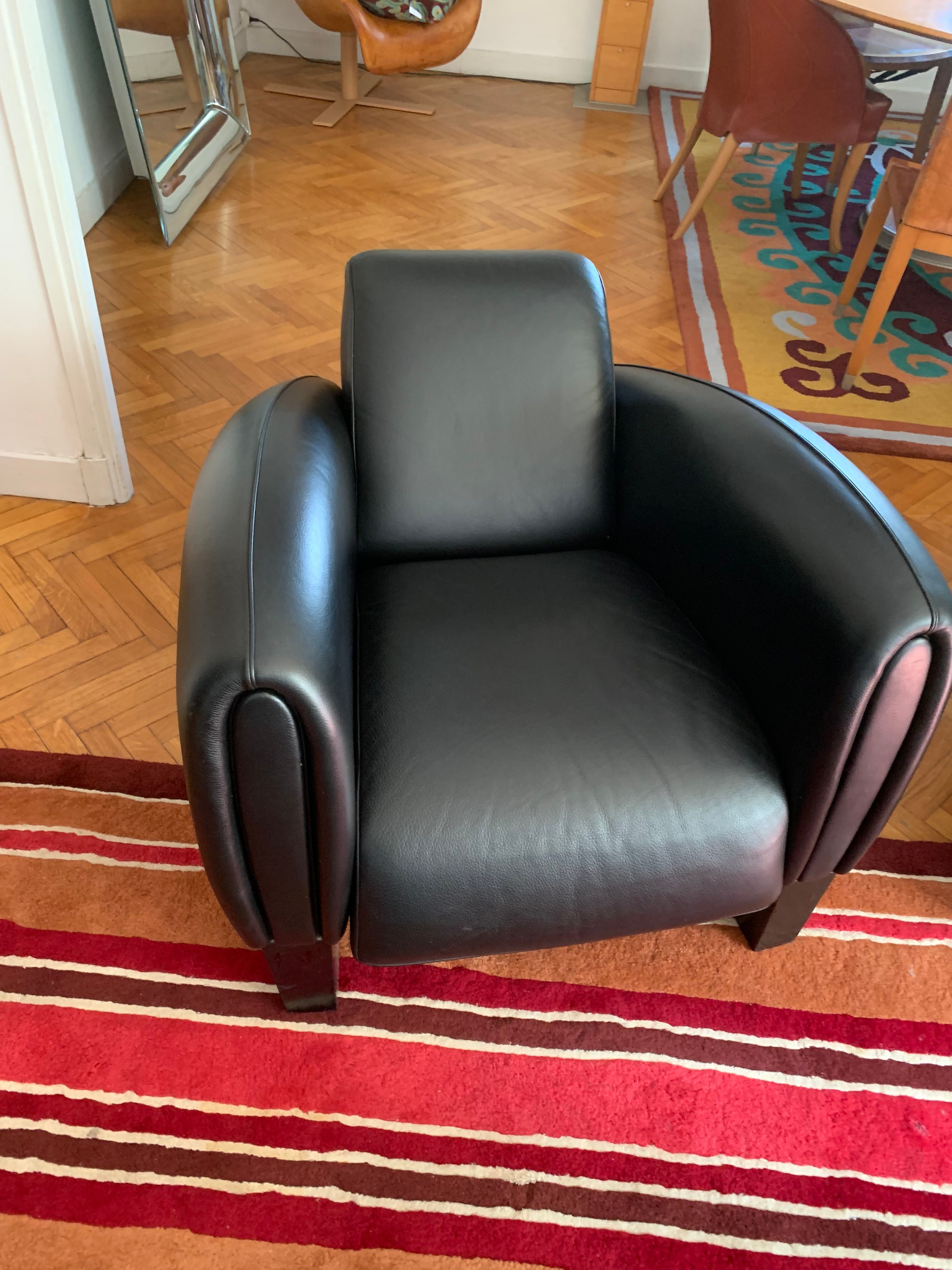 Poltrona DS 57 in pelle antracite di Daniel Romero, De Sede Brand