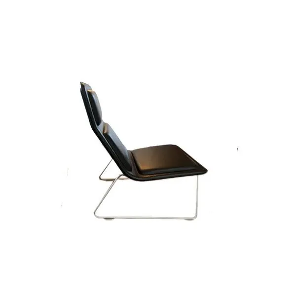 Low Pad armchair in leather (black), Cappellini image