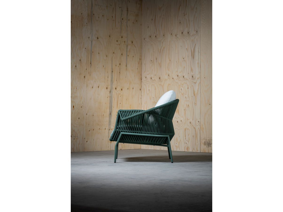 Poltroncina Scala in alluminio e tessuto di Claudio Bonicco, Livintwist 1