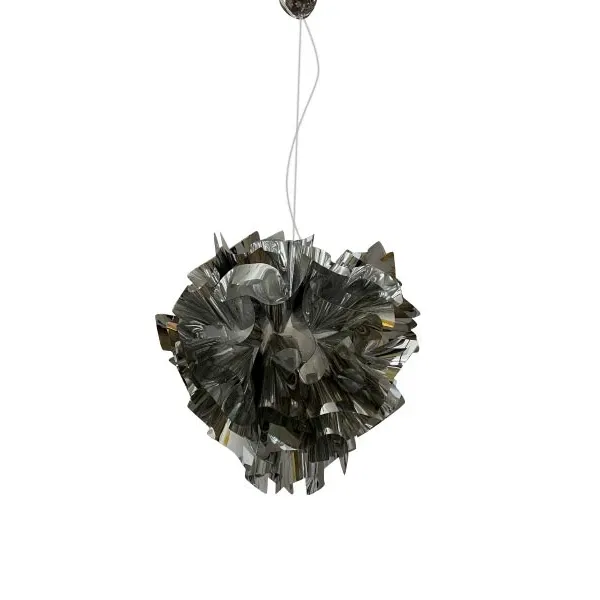 Veli suspension lamp in gray chrome, Slamp image